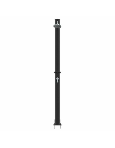 Doccia Solare da Esterno Nero 217 cm PVC e Alluminio