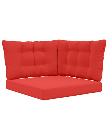 Cuscino per divano da esterno 3 pcs Rosso Poliestere