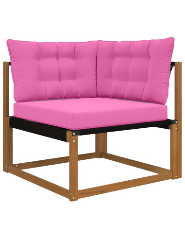 Cuscino per divano da esterno 3 pcs Rosa Poliestere