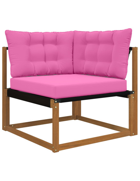 Cuscino per divano da esterno 3 pcs Rosa Poliestere