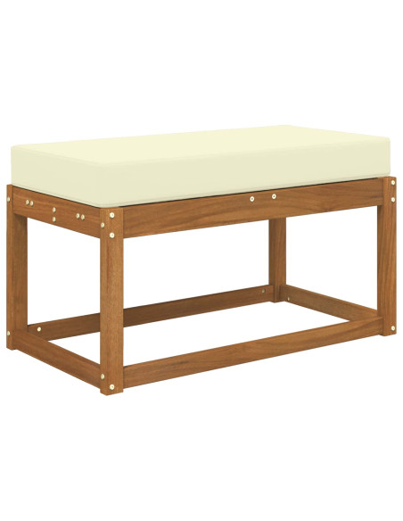 Cuscino da Sedia Esterno Crema 80 x 40 x 8 cm 100% Poliestere