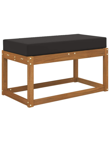 Cuscino da Sedia Esterno Nero 80 x 40 x 8 cm 100% Poliestere
