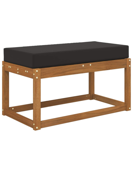Cuscino da Sedia Esterno Nero 80 x 40 x 8 cm 100% Poliestere
