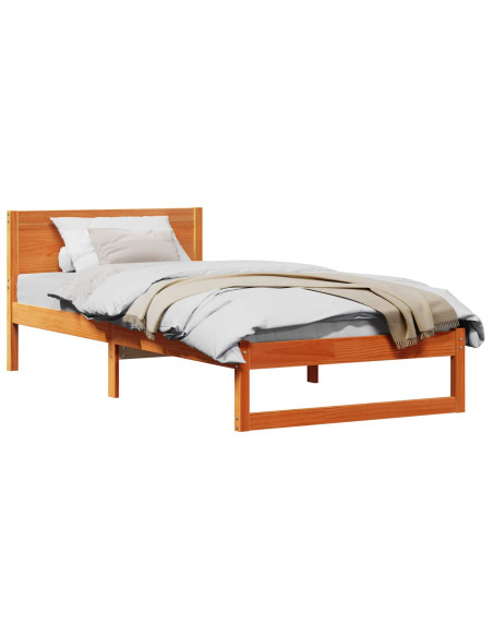 Struttura del letto Marrone cerato 90 x 190 cm Pino massello
