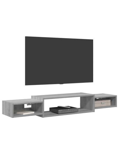 Mobile TV da Parete A parete Sonoma grigio 140 x 28 x 21 cm