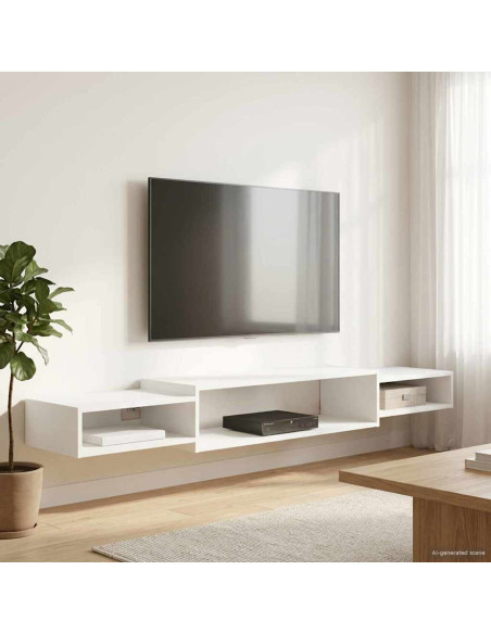 Mobile TV da Parete A parete Bianco 180 x 28 x 21 cm