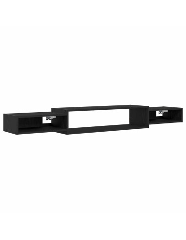 Mobile TV da Parete A parete Rovere Nero 180 x 28 x 21 cm