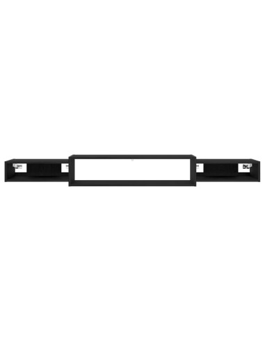 Mobile TV da Parete A parete Rovere Nero 180 x 28 x 21 cm