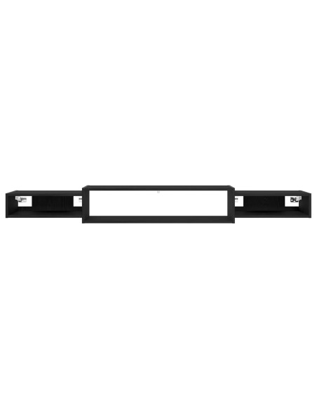 Mobile TV da Parete A parete Rovere Nero 180 x 28 x 21 cm
