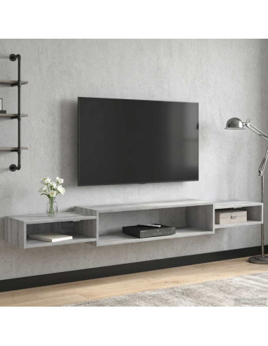 Mobile TV da Parete A parete Sonoma grigio 180 x 28 x 21 cm