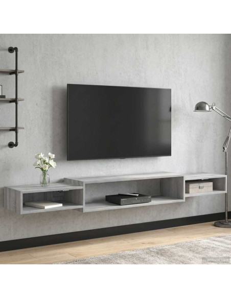 Mobile TV da Parete A parete Sonoma grigio 180 x 28 x 21 cm