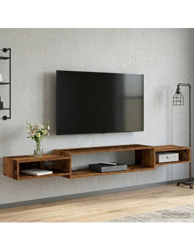 Mobile TV da Parete A parete Legno antico 180 x 28 x 21 cm