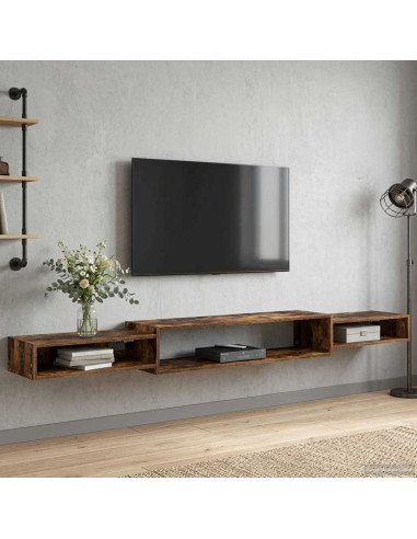 Mobile TV da Parete A parete Rovere Fumo 220 x 28 x 21 cm