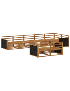Set di divani da esterno 8 pcs Naturale