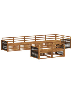 Set di divani da esterno 8 pcs Naturale