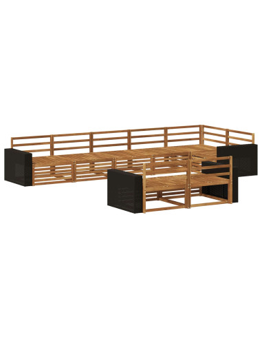 Set di divani da esterno 8 pcs Naturale
