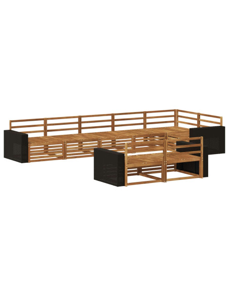 Set di divani da esterno 8 pcs Naturale