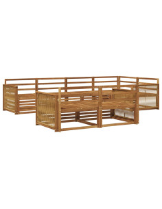 Set di divani da esterno 7 pcs Naturale 2