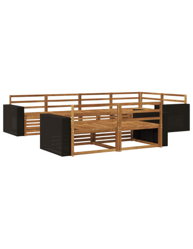 Set di divani da esterno 7 pcs Naturale