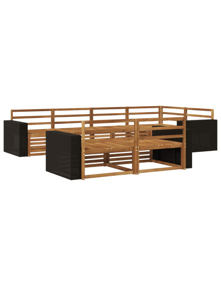 Set di divani da esterno 7 pcs Naturale
