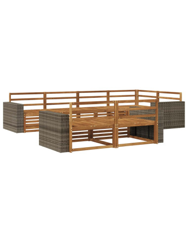 Set di divani da esterno 7 pcs Naturale