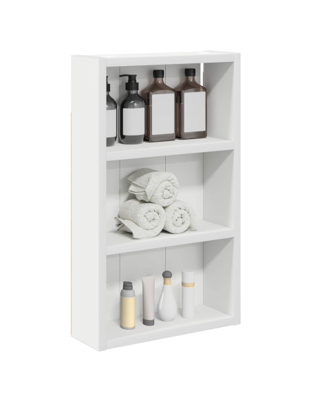 Armadio da bagno a muro con lo scaffale Bianco 30 x 10 x 50 cm