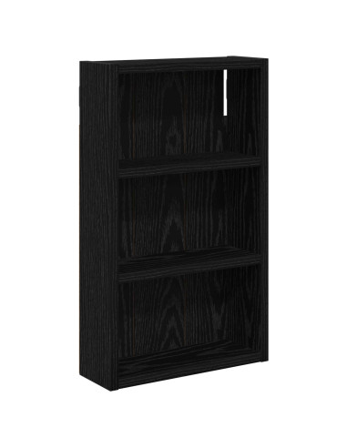 Armadio da bagno a muro Rovere Nero 30 x 10 x 50 cm