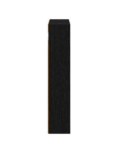 Armadio da bagno a muro Rovere Nero 30 x 10 x 50 cm