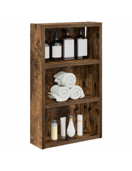 Armadio da bagno a muro Quercia Affumicata 30 x 10 x 50 cm