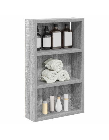 Armadio da bagno a muro Sonoma grigia 30 x 10 x 50 cm