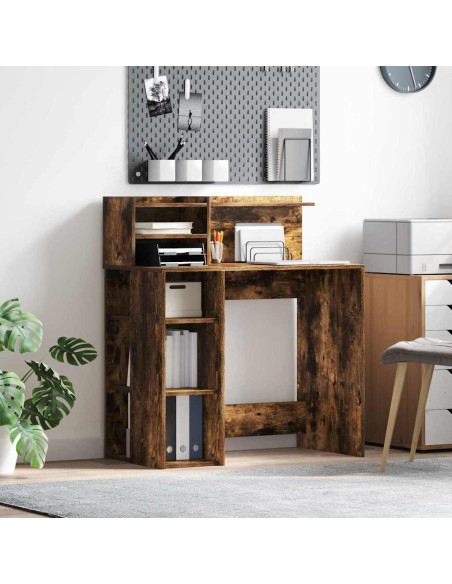 Scrivania Rovere fumé 90 x 48 x 101,5 cm Legno multistrato