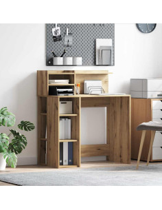 Scrivania con lo scaffale Rovere artigianale 90 x 48 x 101,5 cm