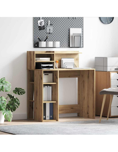Scrivania con lo scaffale Rovere artigianale 90 x 48 x 101,5 cm