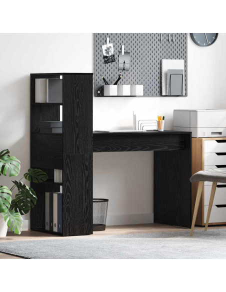 Scrivania Rovere Nero 113 x 54 x 120 cm Legno multistrato