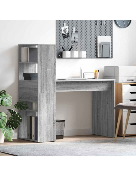 Scrivania Grigio Sonoma 113 x 54 x 120 cm Legno multistrato