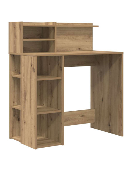 Scrivania con lo scaffale Rovere artigianale 90 x 48 x 101,5 cm