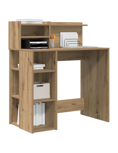 Scrivania con lo scaffale Rovere artigianale 90 x 48 x 101,5 cm