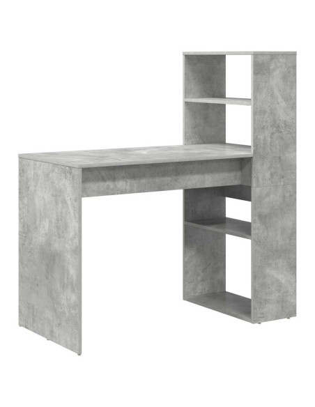 Scrivania Grigio cemento 113 x 54 x 120 cm Legno multistrato