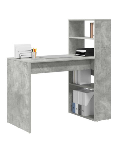 Scrivania Grigio cemento 113 x 54 x 120 cm Legno multistrato