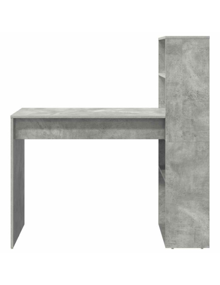 Scrivania Grigio cemento 113 x 54 x 120 cm Legno multistrato