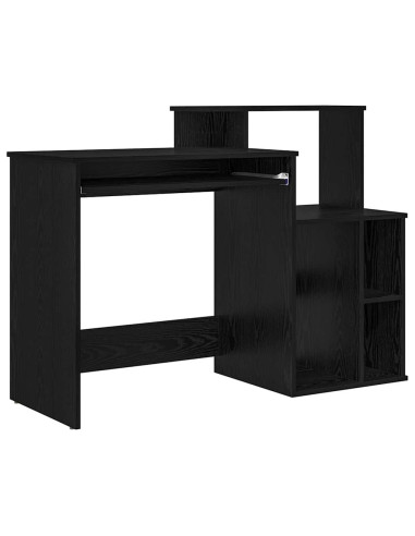 Scrivania Rovere Nero 120,5 x 44 x 88,5 cm Legno multistrato