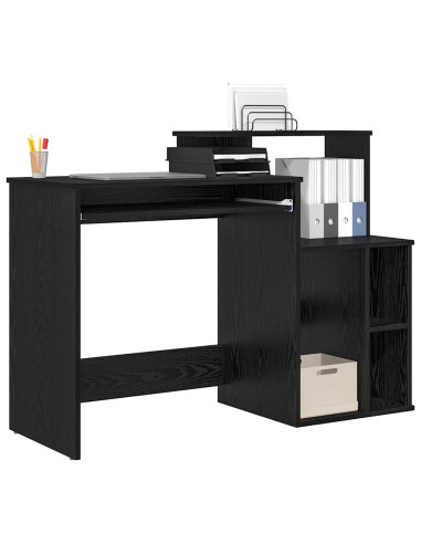 Scrivania Rovere Nero 120,5 x 44 x 88,5 cm Legno multistrato