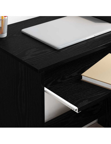 Scrivania Rovere Nero 120,5 x 44 x 88,5 cm Legno multistrato