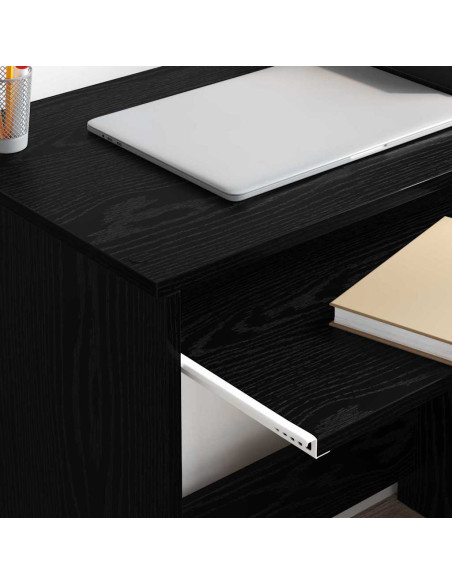 Scrivania Rovere Nero 120,5 x 44 x 88,5 cm Legno multistrato