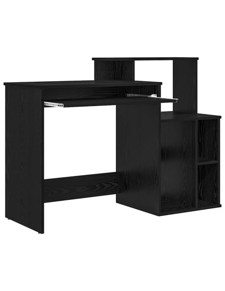 Scrivania Rovere Nero 120,5 x 44 x 88,5 cm Legno multistrato