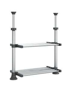 Ripiano da Cucina 50x25x(50-70) cm in Alluminio 2