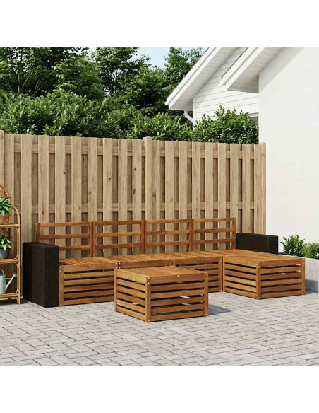 Set di divani da esterno 6 pcs Naturale