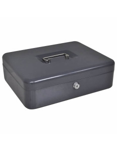 Scatola per Contanti Grigio scuro 30 x 24 x 9 cm Acciaio