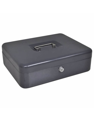 Scatola per Contanti Grigio scuro 30 x 24 x 9 cm Acciaio