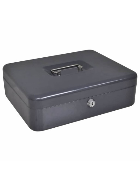 Scatola per Contanti Grigio scuro 30 x 24 x 9 cm Acciaio